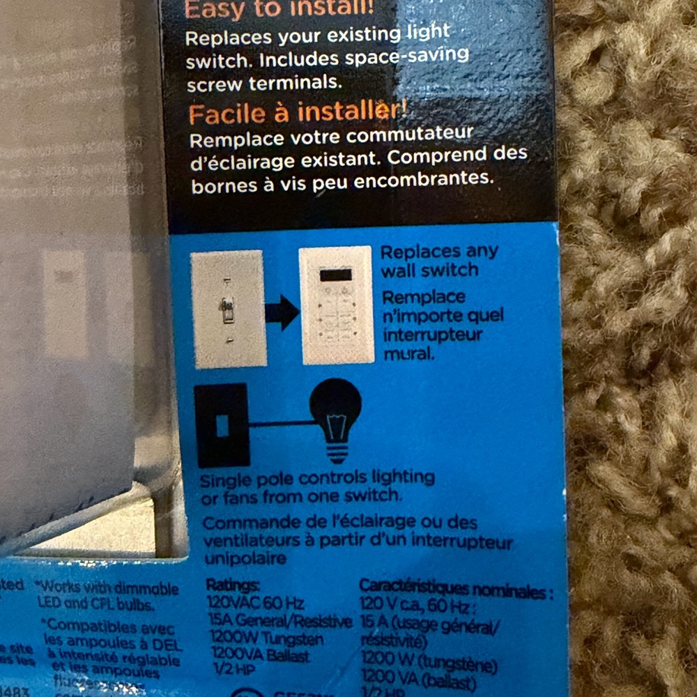 *lot of 2* myTouchSmart In-Wall Digital Timer - Picture 3 of 4
